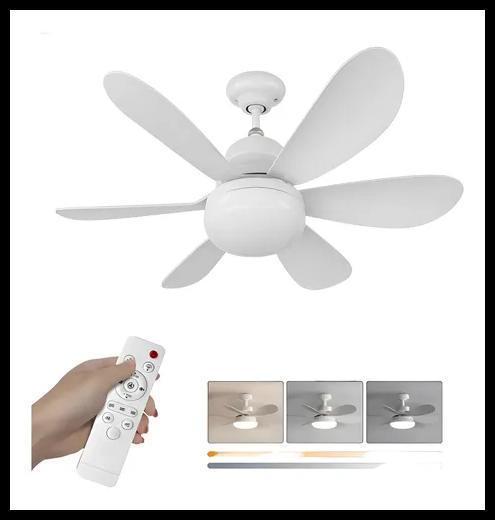 Luminária Ventilador De Teto Bivolt Três Temperatura 45w