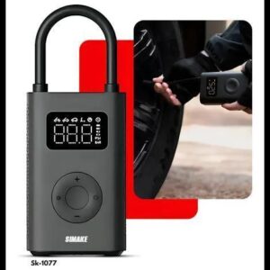 Mini Compressor Digital Simake Bomba De Encher Pneus Portátil Para Carro Bicicleta Motocicletas Cor Preto Com Calibrador