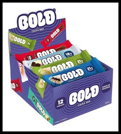Barra De Proteína Bold Snacks Caixa Mix - Caixa Com 12 Unida Sabor Mista