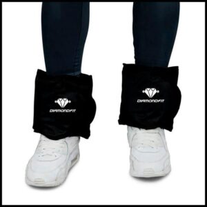 Par de Caneleira Peso Treinar pernas Treinar em Casa Academia Tornozeleira Funcional Preta