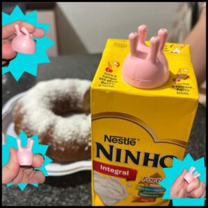 Tampa leite da vaquinha funcional envio rapido não quebra flexivel