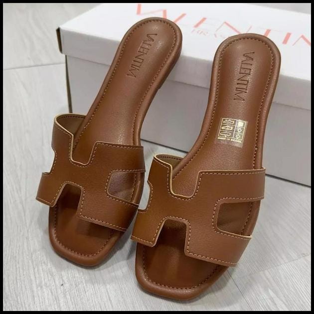 Sandália Feminina Rasteira Palmilha Confortável couro sintético 5050 rasteira verão Valentim