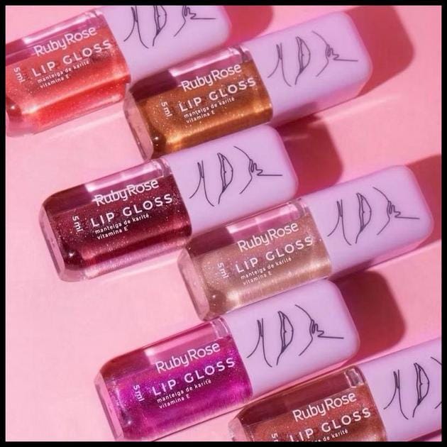 Gloss Labial Ruby Rose Com Brilho