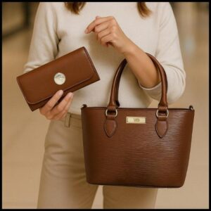 Bolsa Feminina Com Alça Transversal Reajustável e Removível + Carteira