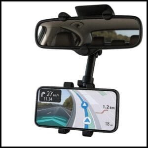 Suporte Retrovisor de Celular Para Carro Central Extensível Giro 360º Facil Instalação Todos Celular
