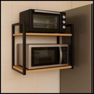 Suporte para Microondas Forno Eletrico Air Frier impressora Prateleira de Parede Nicho Multiuso