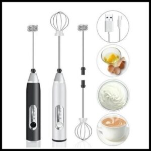 Batedor Misturador Mixer Elétrico para Bebidas Leite Café Clara de Ovo 2 em 1 taobiju
