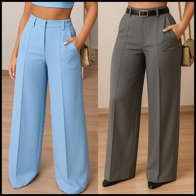 👖CALÇA SOCIAL 😎FEMININA CINTURA ALTA QUE MODELA A SILUETA DA MULHER SUPER CHIC🤑✨