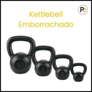 Kettlebell Emborrachado 4,6,8,10kg Academia Musculação Crossfit Treino Casa Peso Fisioterapia