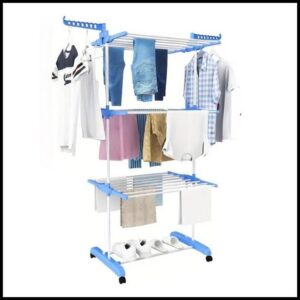 Varal De Chão Roupa Calcinha Grade 3 Andares Dobrável Portátil