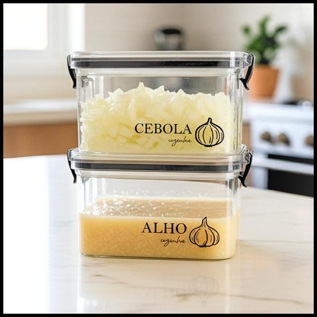 Pote Multiuso com Vedação Hermética e Click 460ml/950ml – Porta Mantimento, Freezer, Despensa, Geladeira