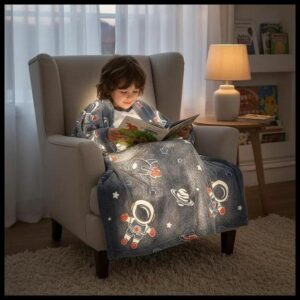 Manta Cobertor Criança 1,80x2,00 Mt Brilha No Escuro