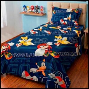 Jogo de Lençol Infantil Com Fronha Sonic Barbie Homem Aranha Stitch Carros