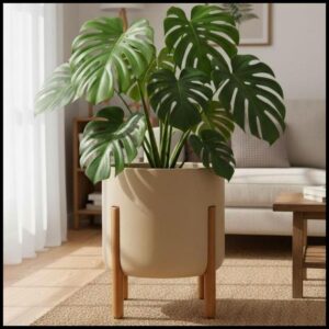 Vaso Para Plantas Com Suporte De Madeira Decoração Casa Sala