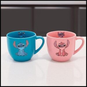 Canecas Stitch café/chá 170ml kit com 2 canecas Aventura e Diversão no Seu Café