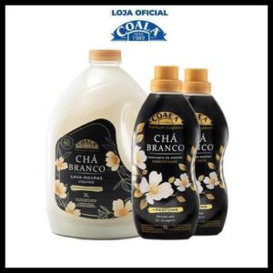 Kit Coala Laundry 1 Lava Roupas 3L + 2 Amaciante - Chá Branco