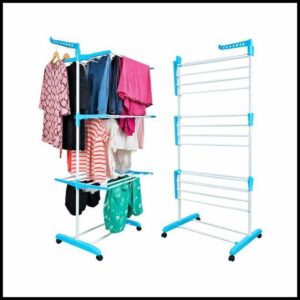 Varal De Chão Roupa Calcinha Grade 3 Andares Dobrável Portátil Oliver Home