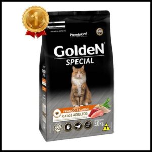 Ração Golden Special Gatos Adultos Frango e Carne 3kg