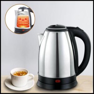 Chaleira Elétrica Inox 1,8L 110V Térmica Café Chá Água Quente Desligamento Automático Ferve Rápido