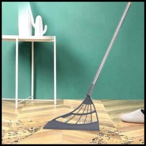 Vassoura Mágica Rodo Tira Pelo Limpa Vidro Seca Bem Silicone Cabo Grande 90cm