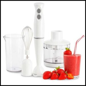 Mixer Processador Turbo 3 Em 1 250w Triturador E Fuet Branco - Bak -220V