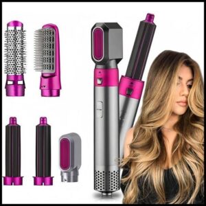 Escova 5 em 1 Secador, Pente, Modelador, Aumenta volume Profissional