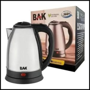Chaleira Elétrica Inox 1,8 Litros Bak 1500w Bak Cor Prateada/Inox-220V