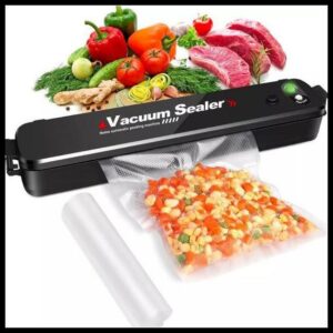 Máquina Seladora Embalagem A Vácuo Portátil Alimentos Bivolt Elétrica Embala Conservação + 10 Sacos