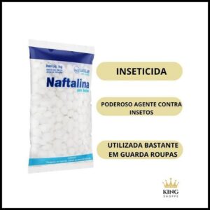 NAFTALINA PURA EM BOLAS SANILAR 1KG 2KG E 3KG ANTI INSETOS TRAÇAS BARATAS