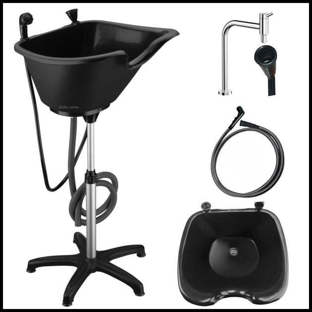 Lavatório Portátil BELLE NOVA com Ducha para Salão de Beleza Cabeleireiro Estética Prático Leve Ajustável Profissional