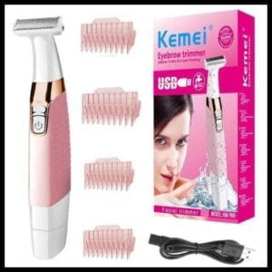 Maquina De Aparar Feminino Raspar Pelo Intimo Axila Virilha - Kemei