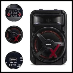 Caixa de Som Amplificada Aca 251 New x 250w Rms, Bluetooth, Rádio Fm, Usb Amvox Bivolt