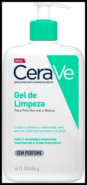 CeraVe, Gel de Limpeza Facial para pele oleosa, com Ácido Hialurônico e Niacinamida