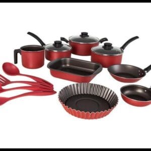 Jogo De Panela Turim Utensílios e Frigideira 12pçs Vermelho - Tramontina