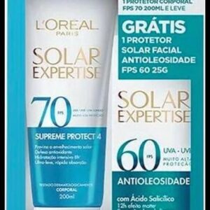 KIT SOLAR EXPERTISE CORPORAL + PROTETOR FACIAL ANTIOLEOSIDADE