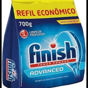 Finish Advanced Detergente para Lava Louças em Pó, Limpeza Profunda, Refil 700g