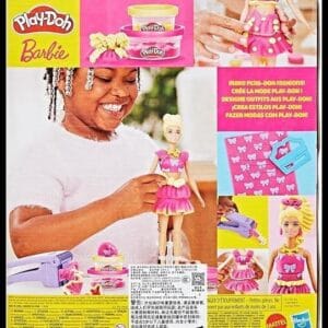 Play-Doh, Massinha de Modelar Infantil, Barbie Ruffles and Bows - Conjunto de Brinquedo com 3 Potes - A partir de 5 Anos