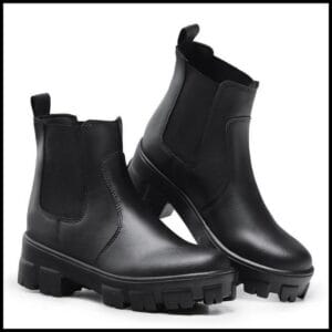 Bota Coturno Feminino Chelsea Elástico Sola Tratorada