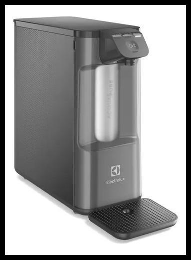 Purificador de Água Gelada Fria e Natural Eletrônico Placa Compacto Electrolux PE12G com Filtro Carvão 6 meses ou 3000L Painel Touch Cinza