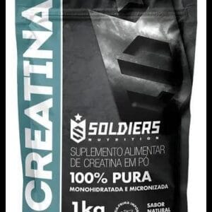 Creatina Monohidratada 1Kg Soldiers Nutrition 100% Pura Importada Alta Performance Músculo Treino
