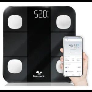 Balança Digital Corporal Bioimpedância Aplicativo Bluetooth Relaxmedic