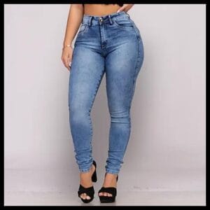 Calça Jeans Feminina Cós Alto Empina Bumbum Patria Brasil