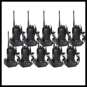 Kit 10 Radio Walk Talk Comunicador 16 Ch Baofeng 777s Ht