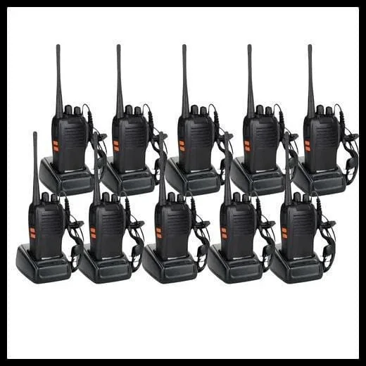 Kit 10 Radio Walk Talk Comunicador 16 Ch Baofeng 777s Ht