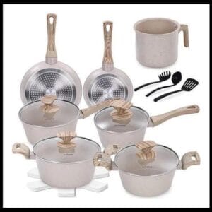 Jogo De Panelas Cerâmica Antiaderente 15 Peças Gas Indução