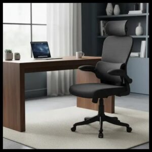 Cadeira Escritório Ergonômica Genebra B500 Luvinco Cor Preto Com Suporte Lombar Estofado Mesh