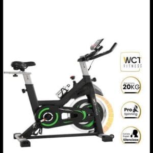 Bicicleta Ergométrica Spinning 20kg Wct Fitness Cor Preto/Verde