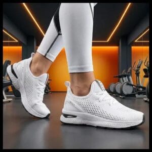 Tênis Branco Feminino Vili Para Caminhada Academia Treino