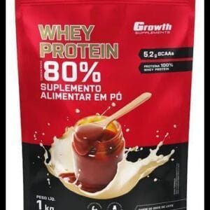 Whey Protein Concentrado 1kg Growth Supplements - Doce De Leite