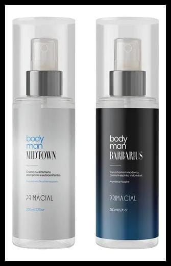 Kit Body Splash Masculino Barbarius E Midtown 200ml by Primacial